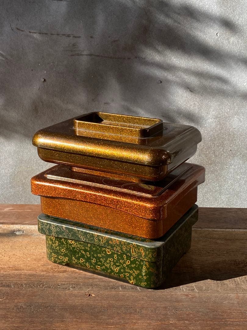 漆塗　重箱　うなぎ高砂　5個セット