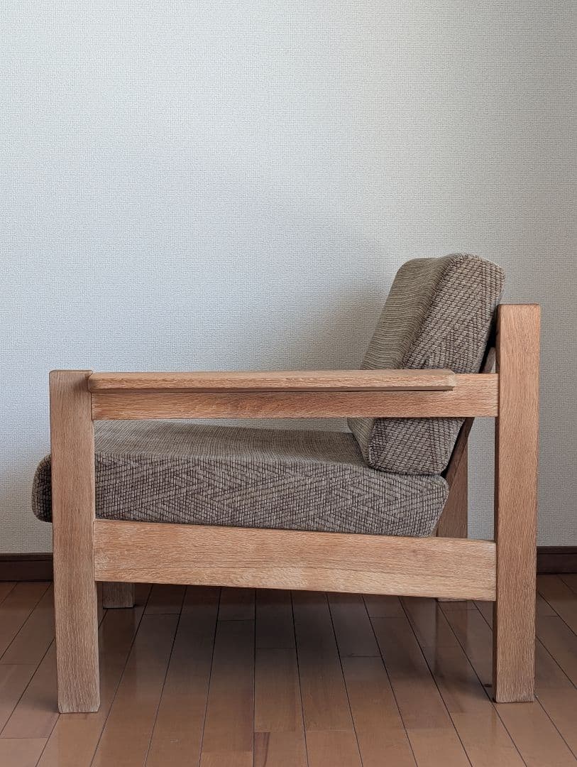 のんき大将　北欧ヴィンテージソファ　オーク　左アーム