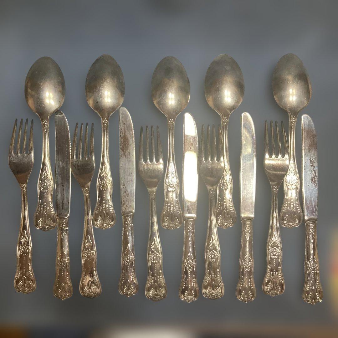 イタリアンカトラリー EPZING フォーク、ナイフ、スプーン15本セットＬＢＬ