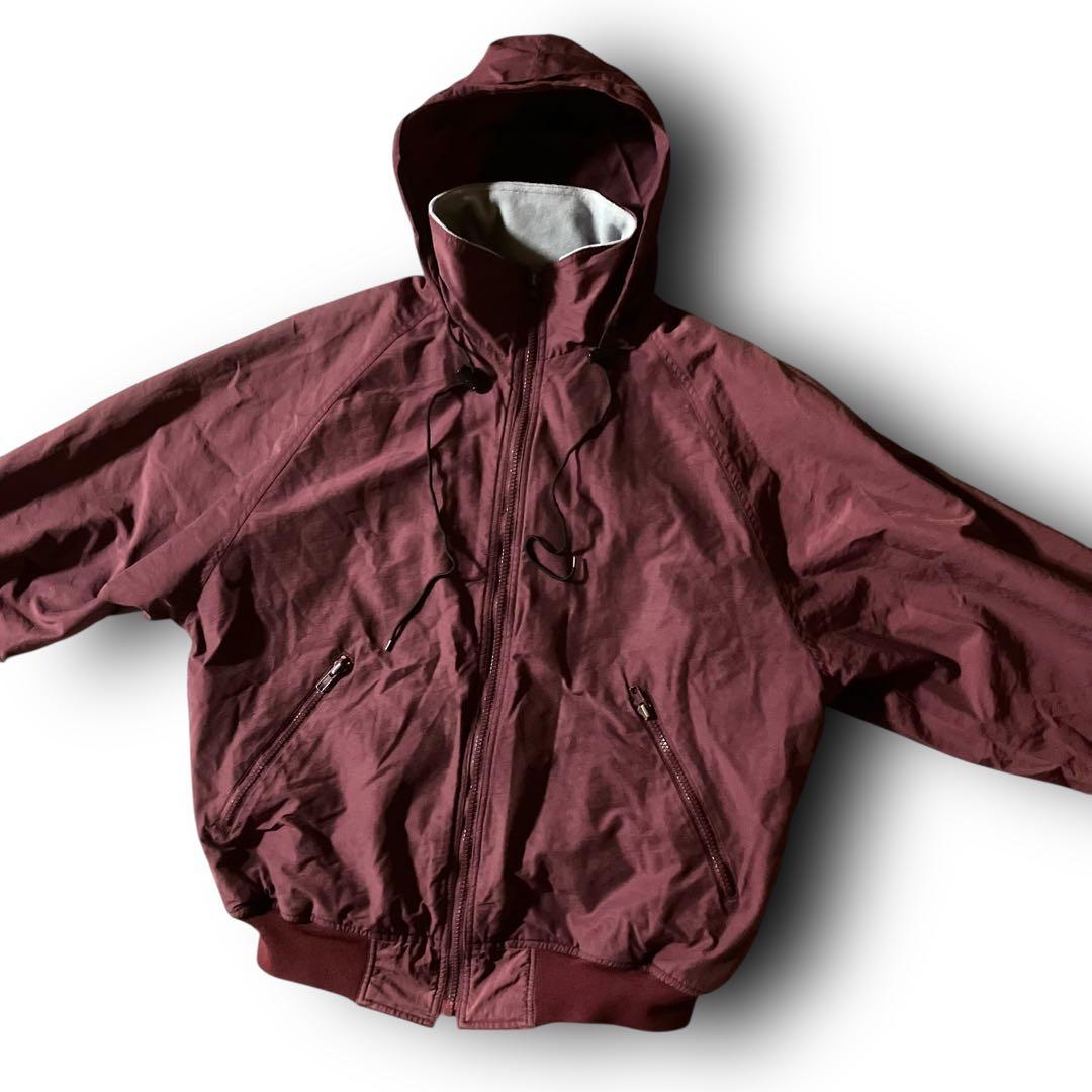 koo様☆vintageウォームアップジャケット短丈フーディナイロンブルゾンバー