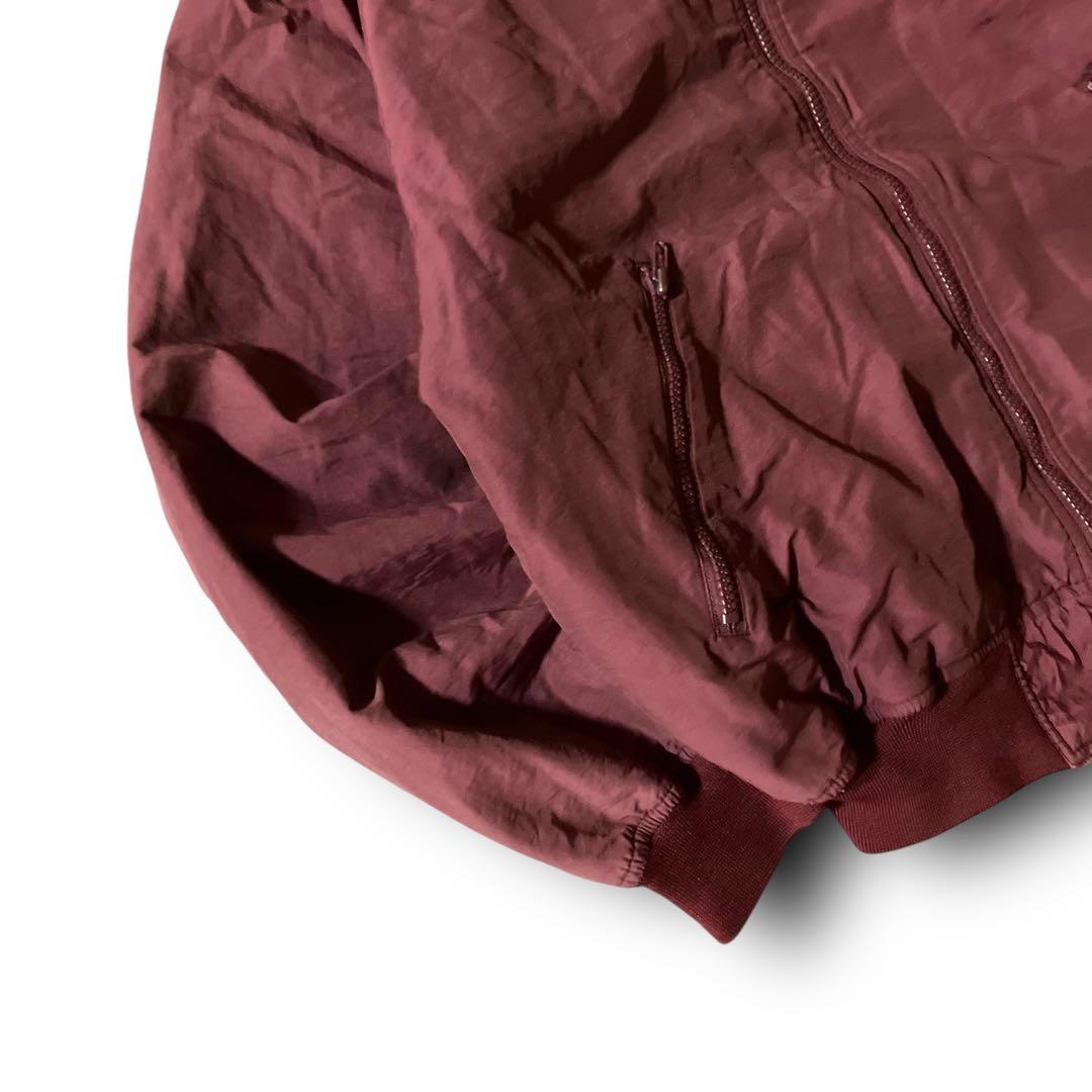 koo様☆vintageウォームアップジャケット短丈フーディナイロンブルゾンバー