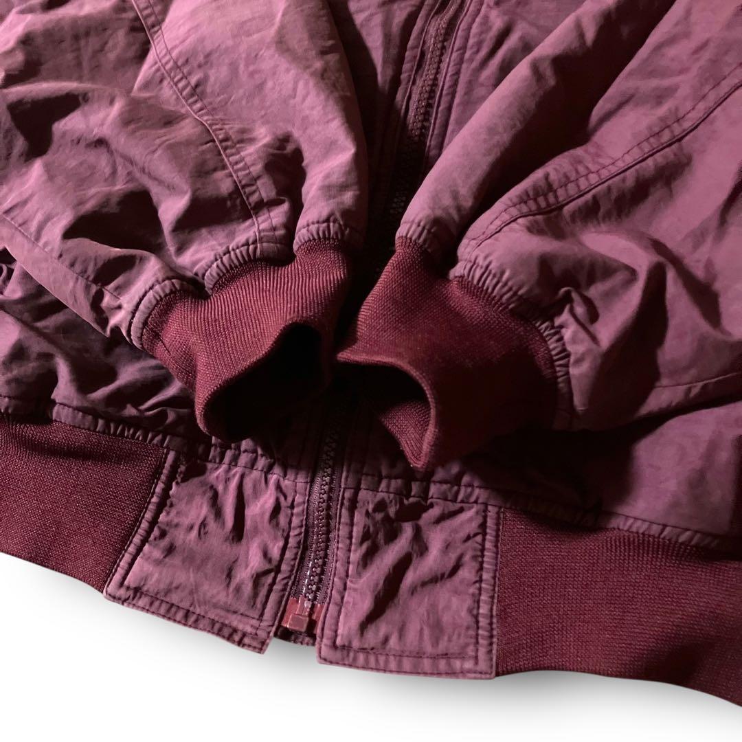 koo様☆vintageウォームアップジャケット短丈フーディナイロンブルゾンバー