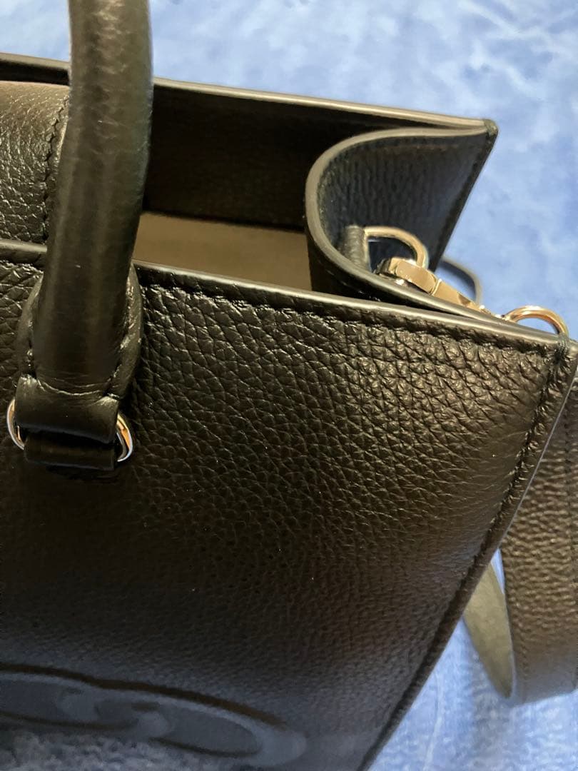 極美品Jimmy Choo ジミーチュウCHOO ロゴ ブラックバッグ