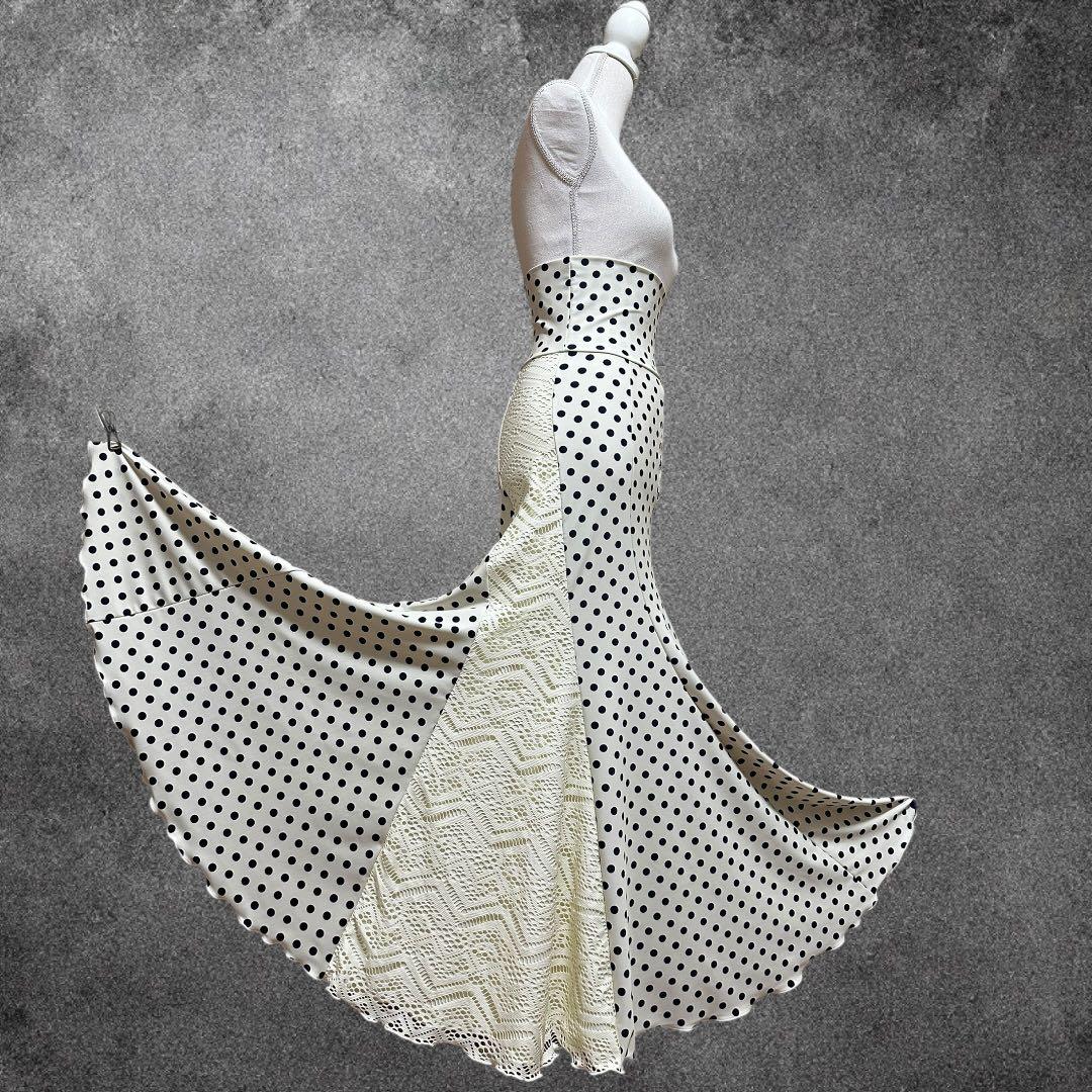 エスカルゴファルダ　水玉×レース重ねデザイン　1点もの