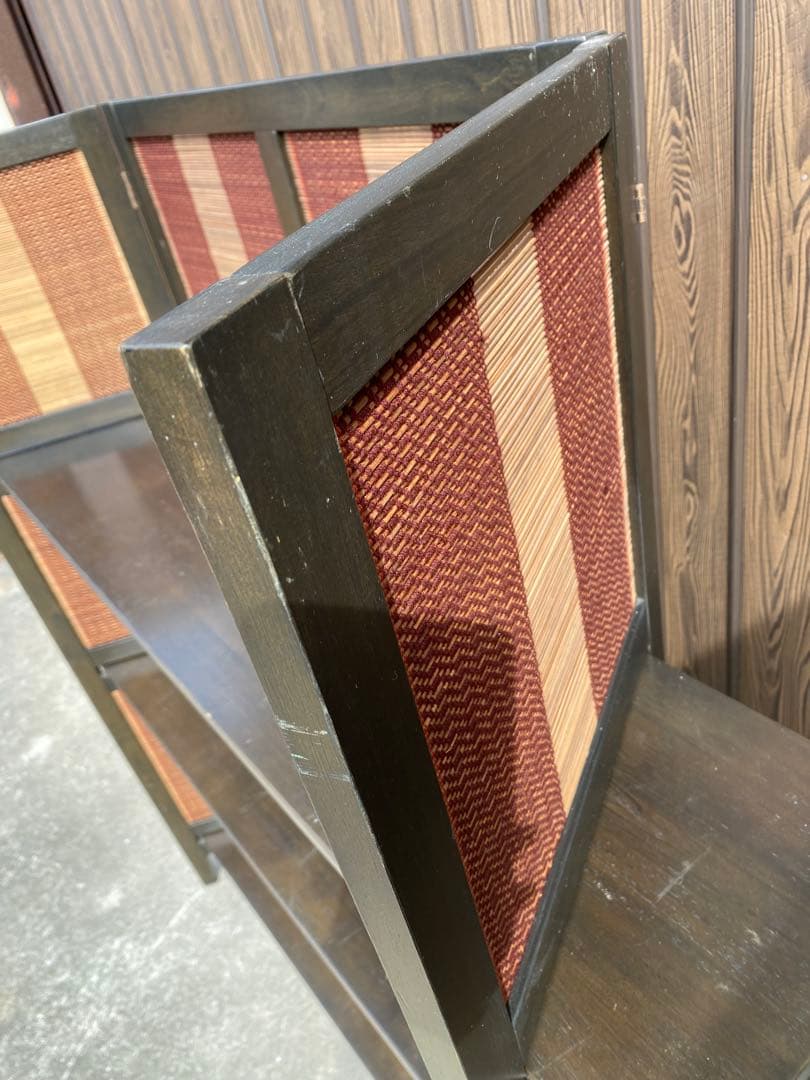 三段　飾り棚　和風　折りたたみ式　シェルフ