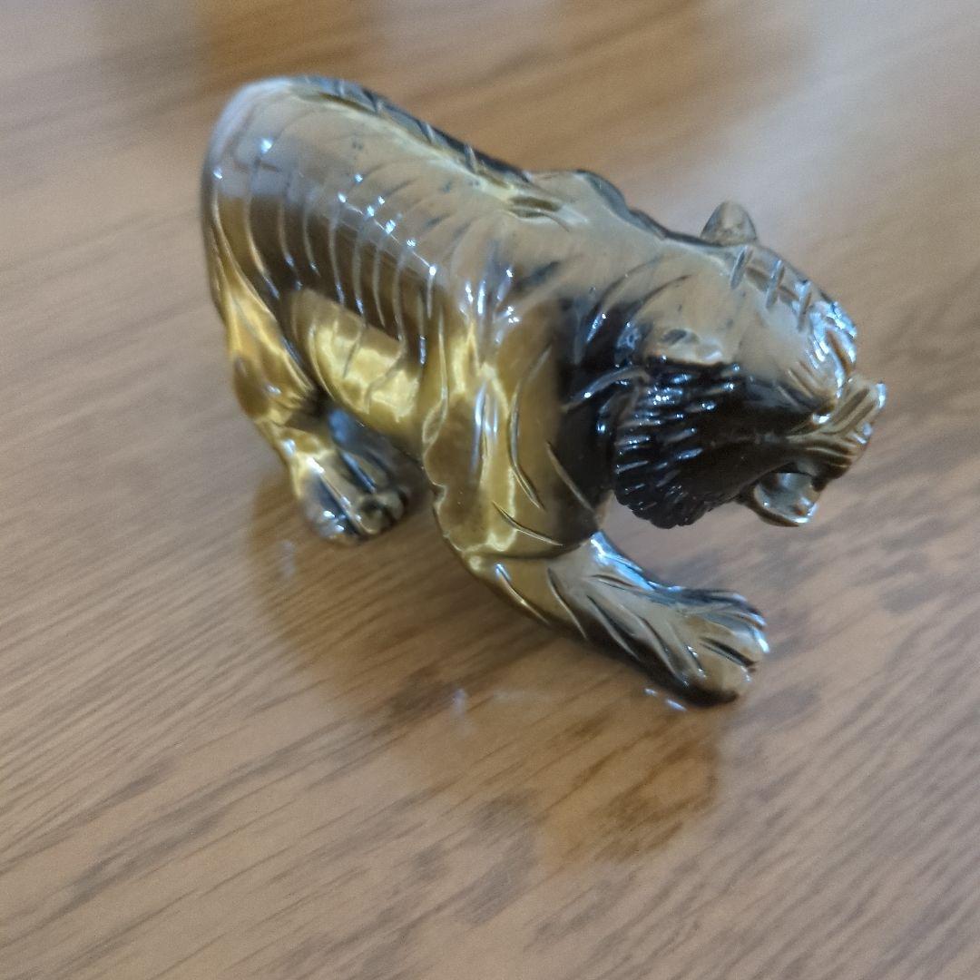 パワーストーン　タイガーアイ　金色に輝く虎　　激レア希少美品