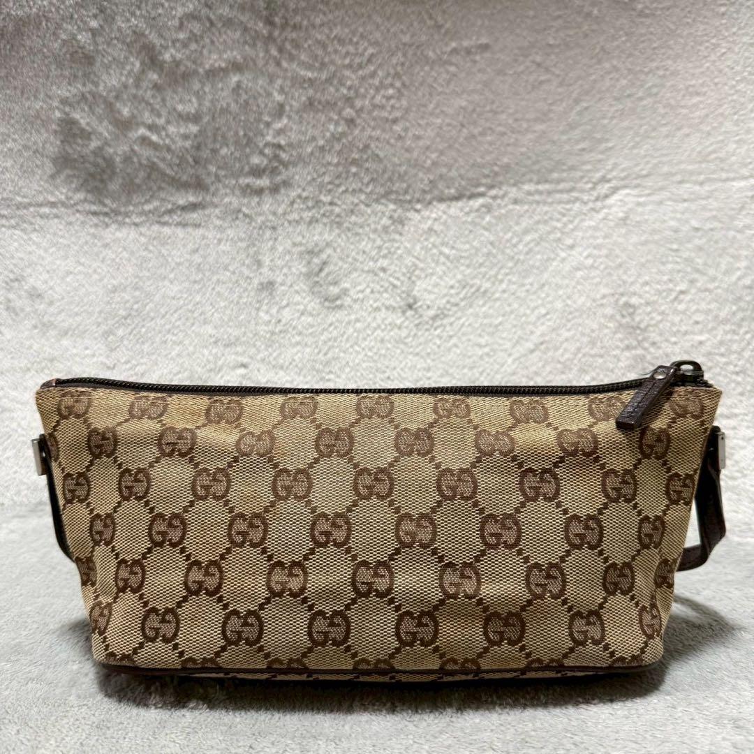 バッグ Gucci GG Accessory Pouch Leather Brown