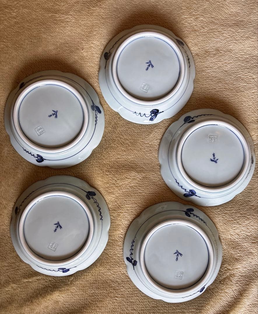 時代物　有田焼　古伊万里様式 花鳥柄 取皿5枚　コレクション向け