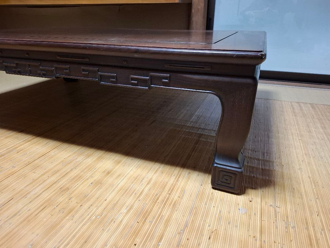 木製伝統的座卓 ダークブラウン(したん)