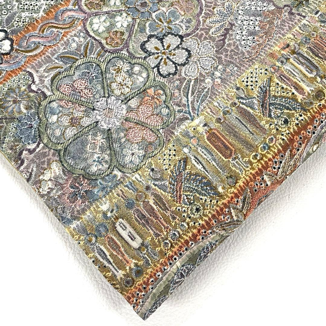 専用帯6248 ●山岡古都 染織美術品 天目織 高級 正絹 全通 袋帯