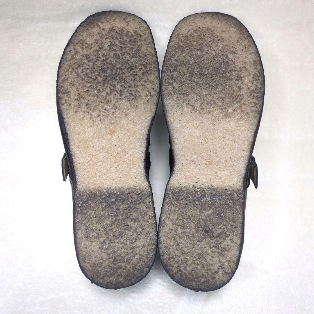 SAYA【美品】23.5 ベルトデザイン スリッポンシューズ レザー　黒