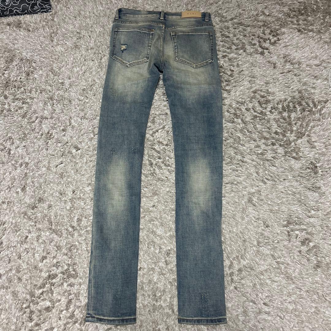 mnmlスキニーダメージパンツ 28