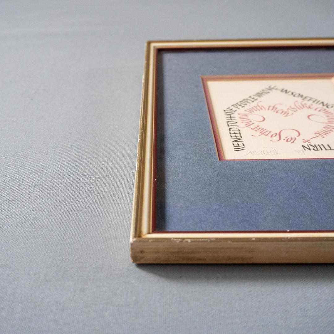 その他 unknown vintage Framed text art