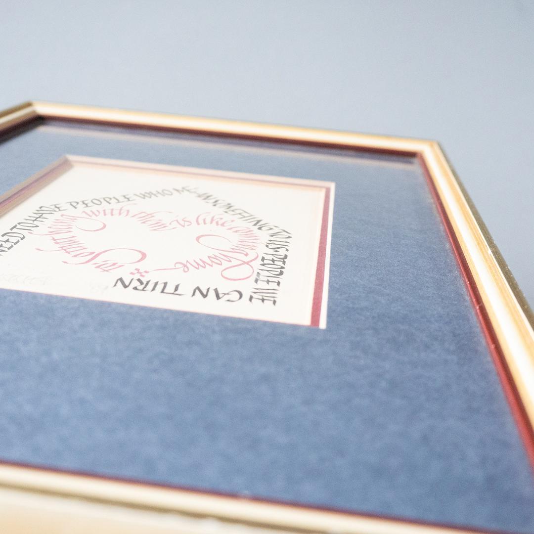 その他 unknown vintage Framed text art