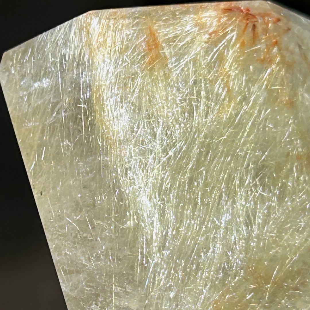 ★高級品！福財龍王秘宝⑤！エンジェルヘアゴールド　ルチル 六角柱　原石