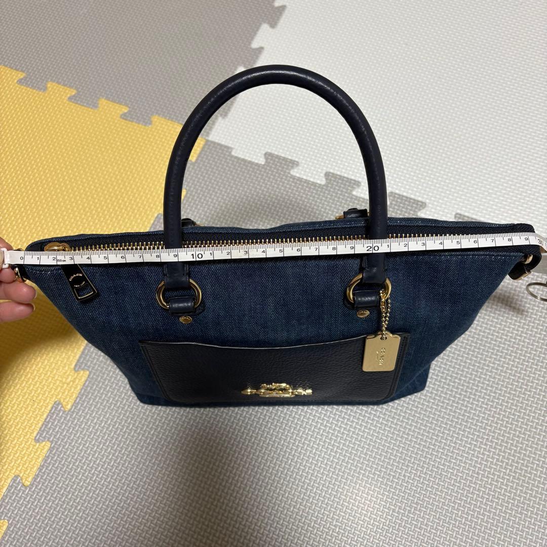 COACH コーチ　デニム ハンドバッグ　ミニエマサッチェル
