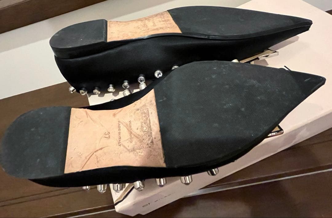 Sergio Rossi セルジオロッシ　スタッズ　フラット シューズ　パンプス