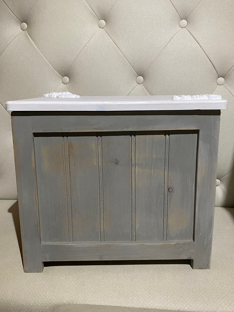 便利な収納スツール ボックス♦️アメリカン ヴィンテージ風♦️ロココシャビー♦️送料込