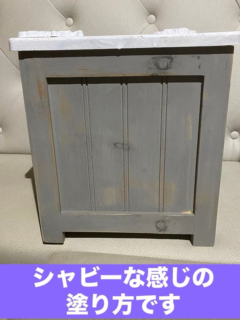 便利な収納スツール ボックス♦️アメリカン ヴィンテージ風♦️ロココシャビー♦️送料込