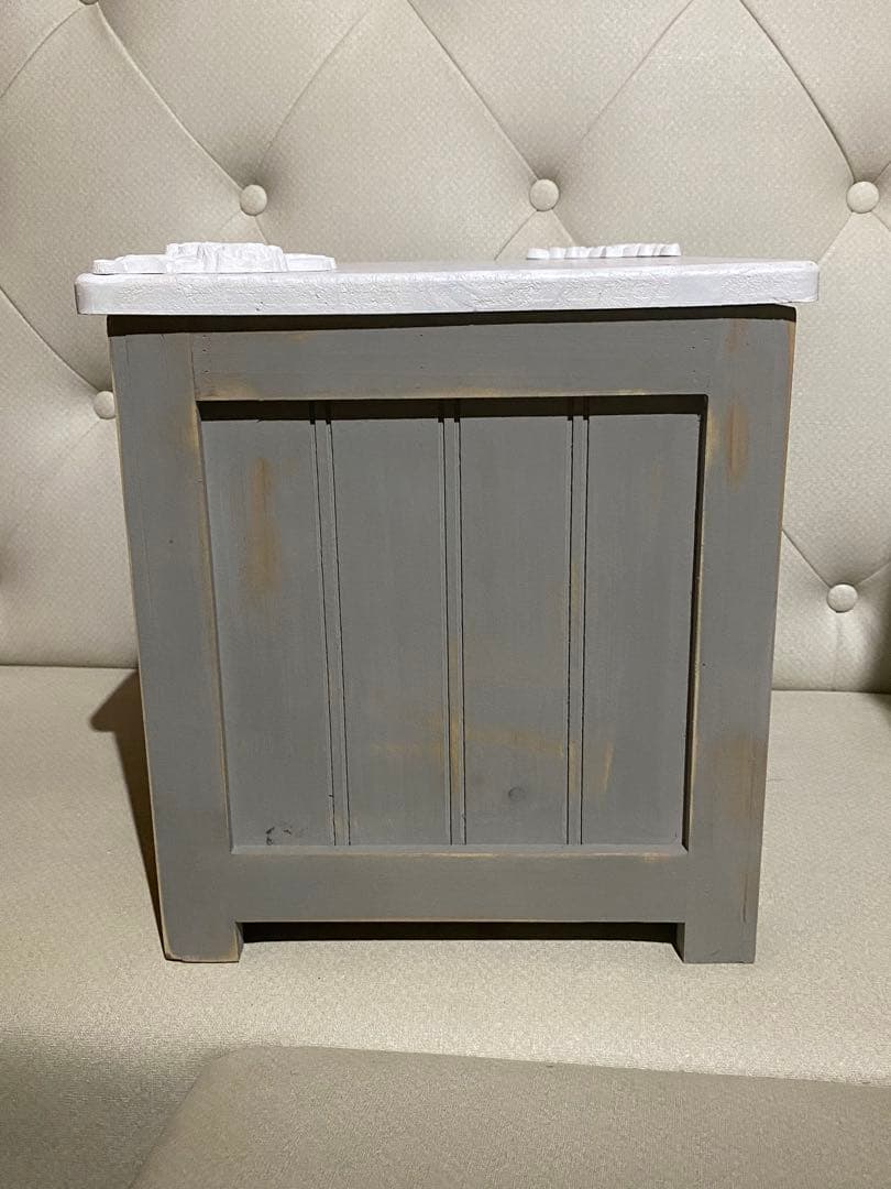 便利な収納スツール ボックス♦️アメリカン ヴィンテージ風♦️ロココシャビー♦️送料込