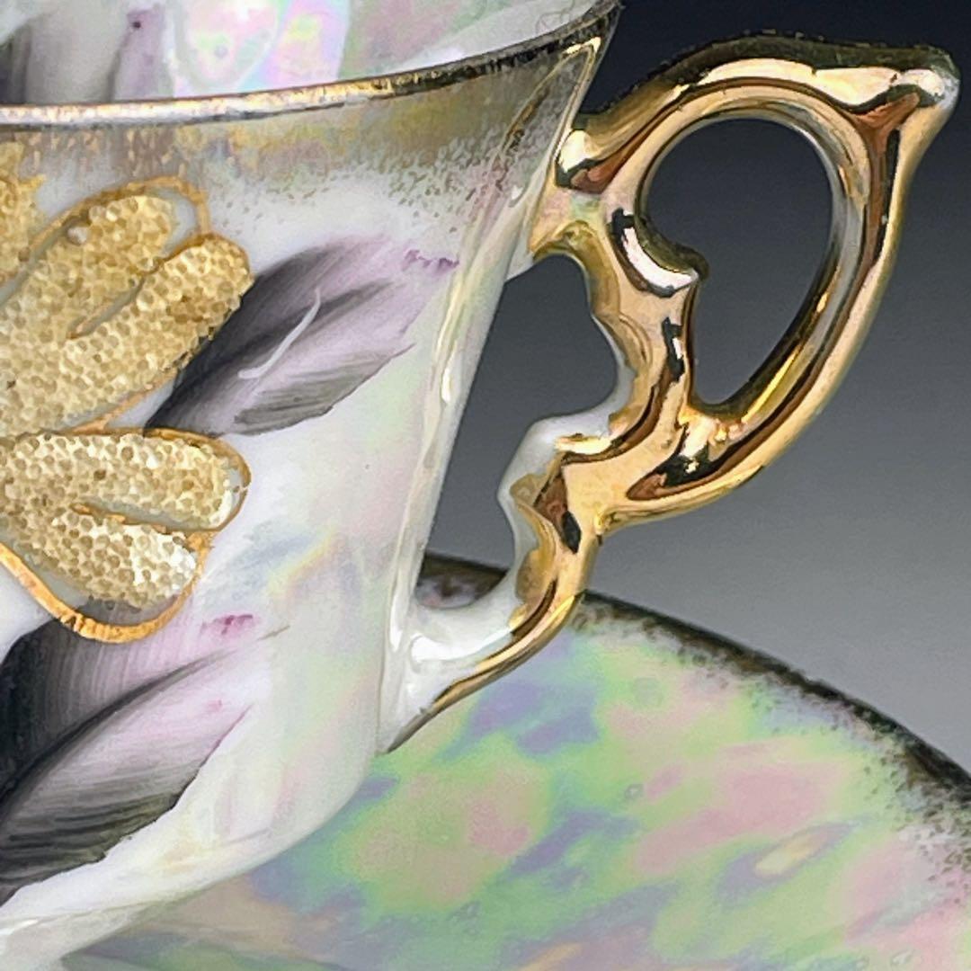 【希少】オールドニッポン コラレン カップ＆ソーサー ラスター ぺディスタル