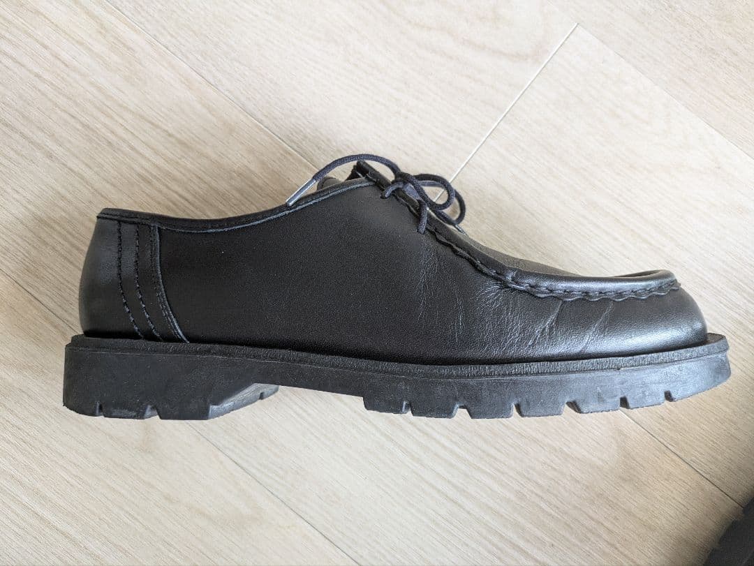 KLEMAN ブラックレザー モカシンシューズ