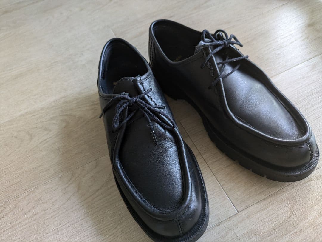 KLEMAN ブラックレザー モカシンシューズ