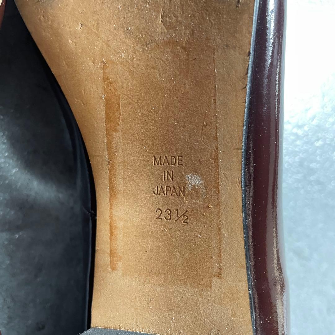 極美品✨️ OHGA オーガ パンプス ポインテットトゥ エナメル ダークブラウン