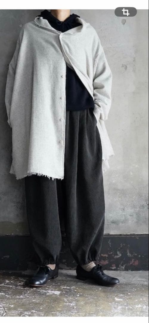 kaval soft wool cashmere フロントボタンショールコート