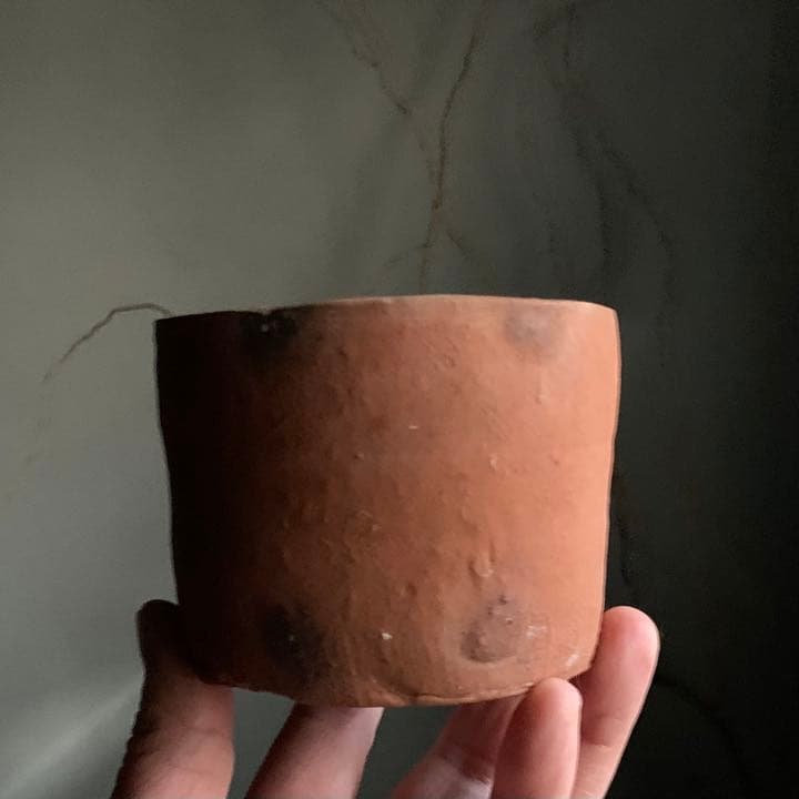 壺屋 焼締 筒茶碗 火入 古琉球 琉球美術 壺屋焼 古美術 古道具 アンティーク