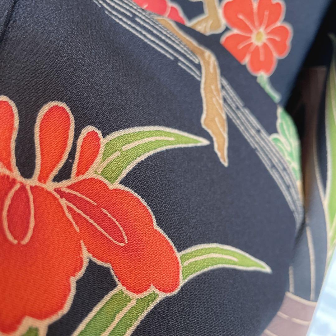 小紋　フルセット　あやめ　菊　流水　型染め　縮緬　お散歩　お買い物　着物　P4