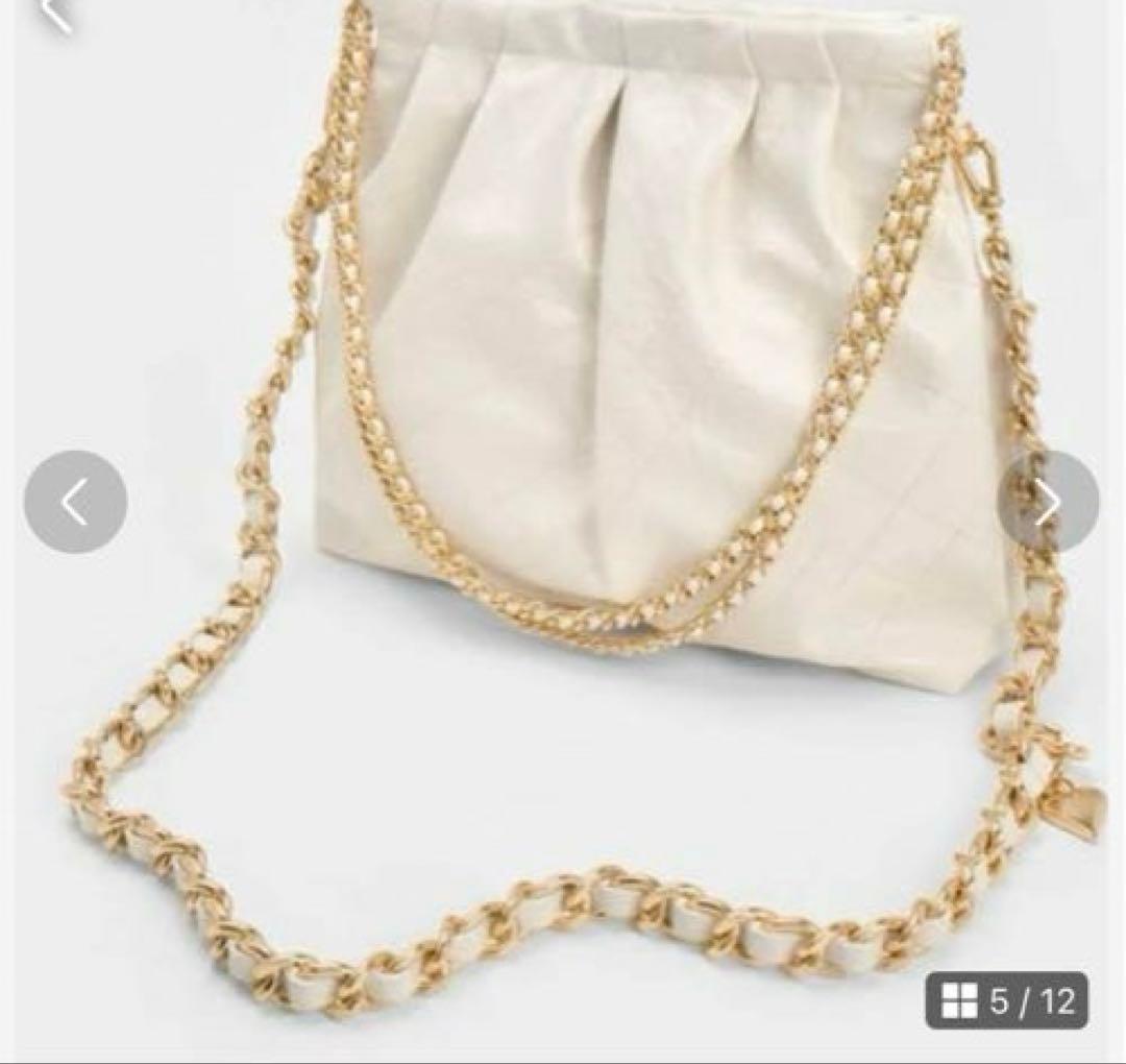 チャールズアンドキースドゥオブレードチェーンハンドルホーボーショルダーバッグ