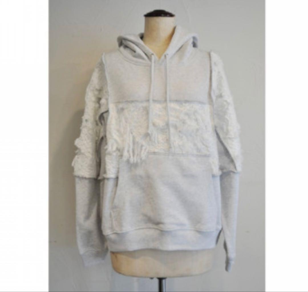 リハーズオール　フリンジジャガードスウェットパーカー　RehersalL