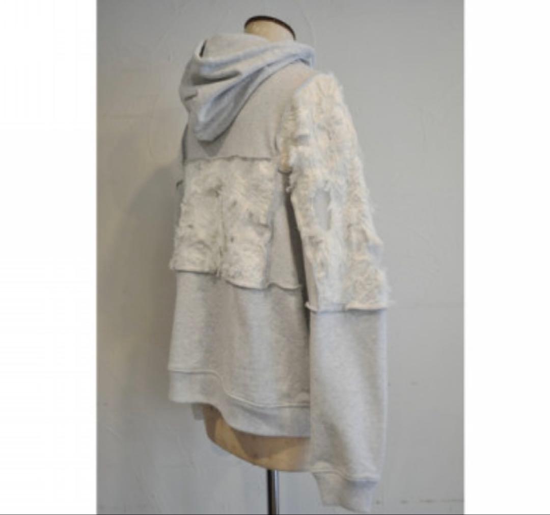 リハーズオール　フリンジジャガードスウェットパーカー　RehersalL