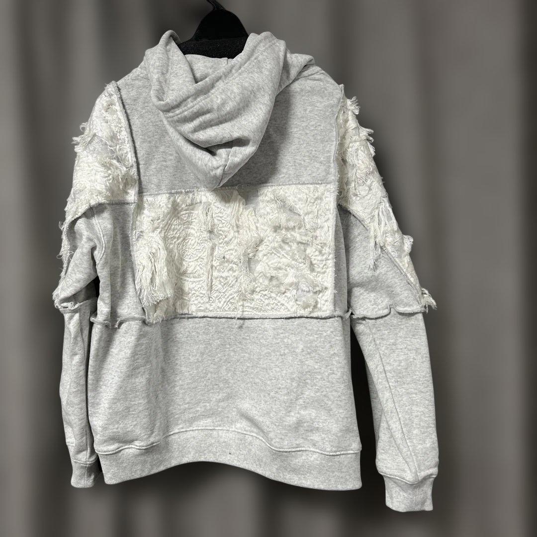 リハーズオール　フリンジジャガードスウェットパーカー　RehersalL