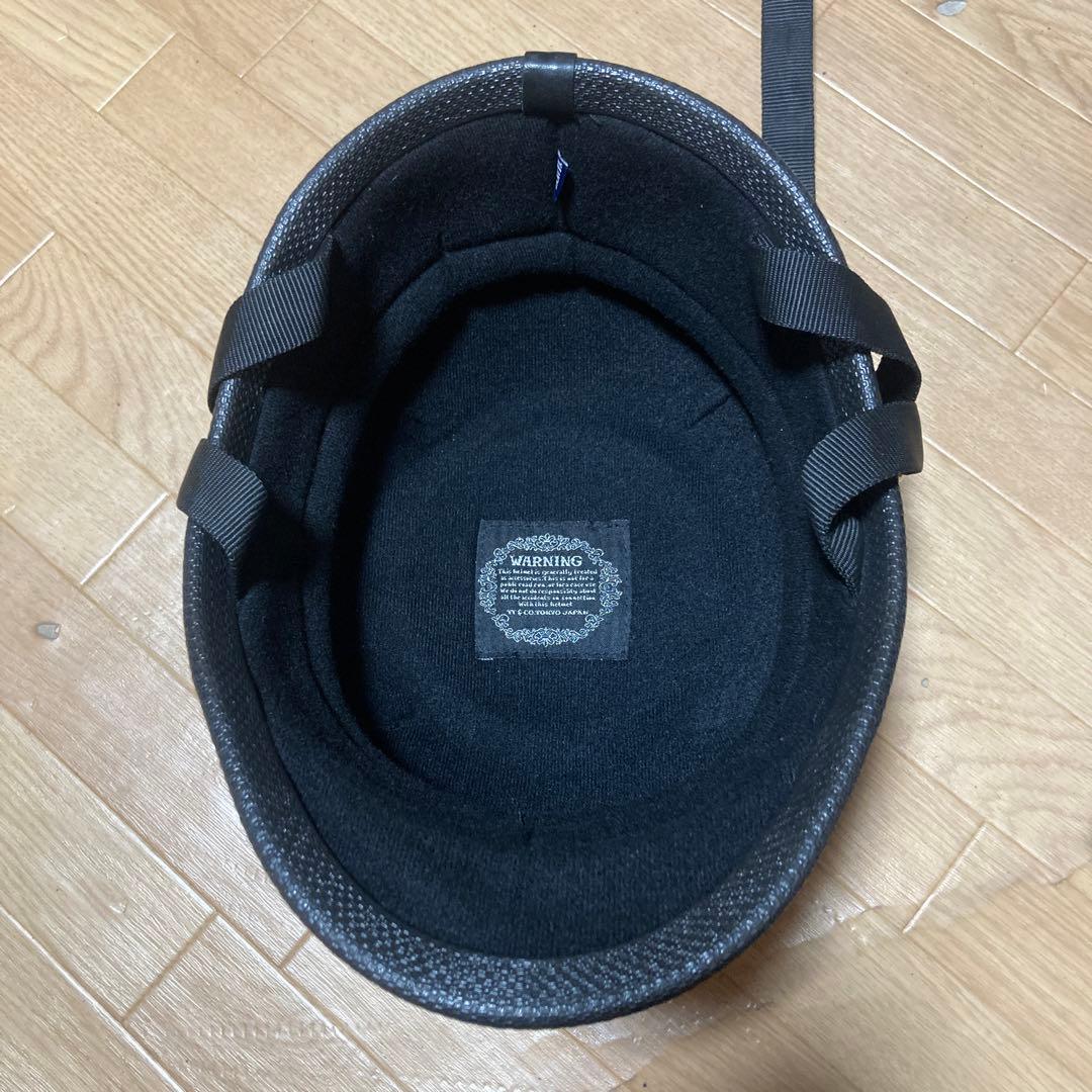 TT@CO リブリブジョッキー　ブラック ハーフ　ヘルメット 収納袋付き