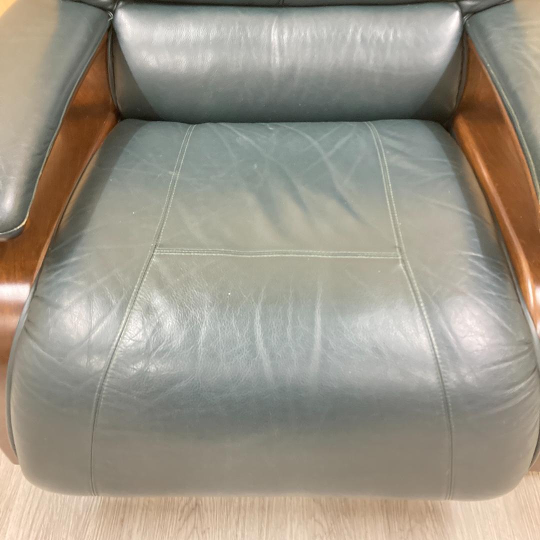 冨士ファニチア　FUJI FURNITURE　総革　1人掛けソファ A