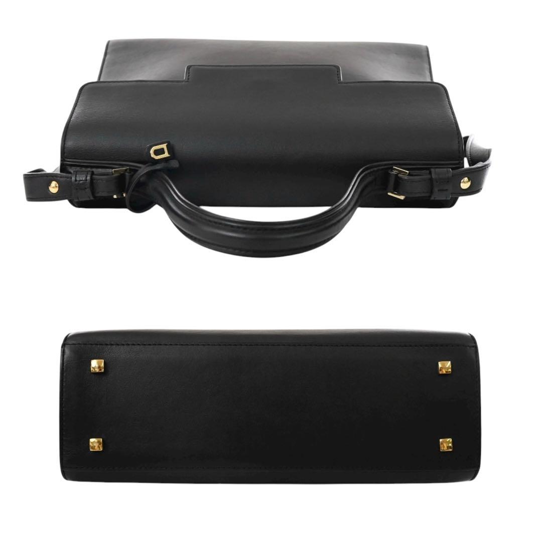 【極美品】デルヴォー　タンペート MM 黒　ブラック　レザー　ショルダーバッグ