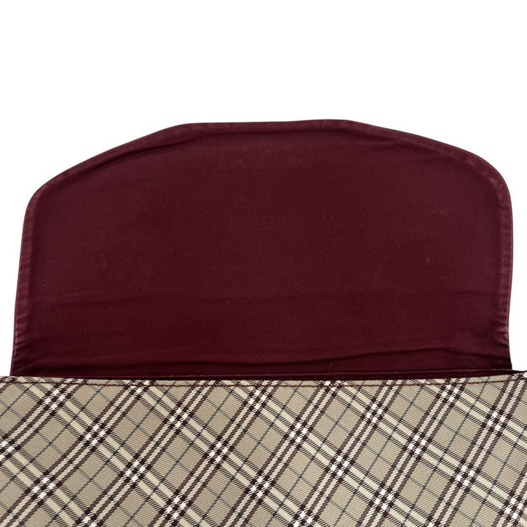 希少　バーバリーブルーレーベル　ノバチェック　ショルダーバッグ　ナイロン　レザー