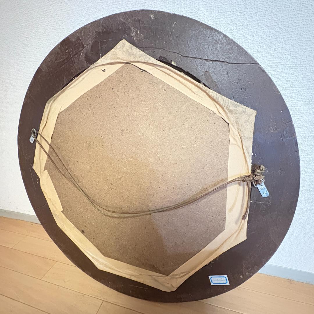 【イタリア製】アンティーク調ラウンドミラー 鏡