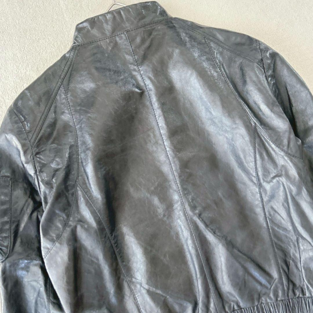 PRADA プラダ レザージャケット ブラック シングル ライダース 36