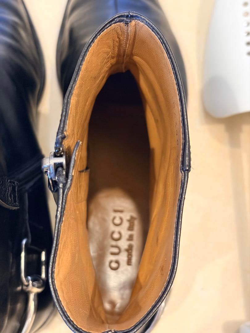 GUCCI グッチ　ホースビット サイドジップ　ブーツ 黒