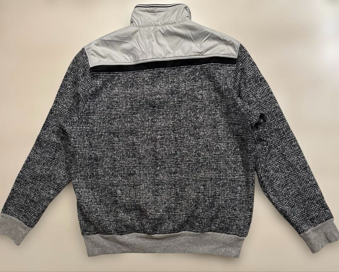 ラウラフェリーチェ　ビアネロ　メンズ　ハーフジップ　裏起毛　ニットブルゾン　LL