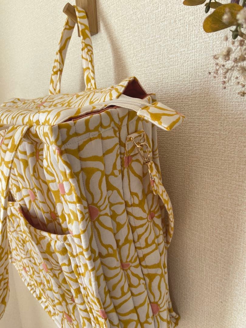 【ERINApage】インド綿2wayトートバッグ　大容量バッグ