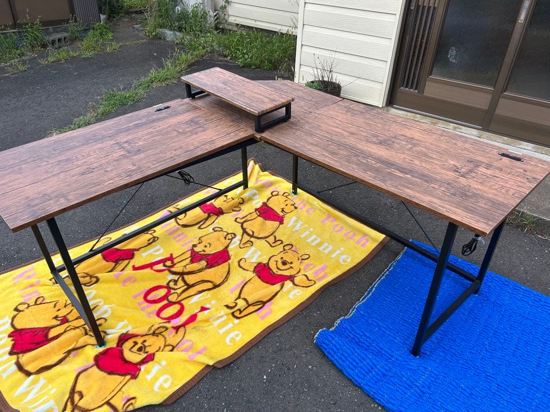 山善 デスク 幅160㎝ ブラウン　PND-1600