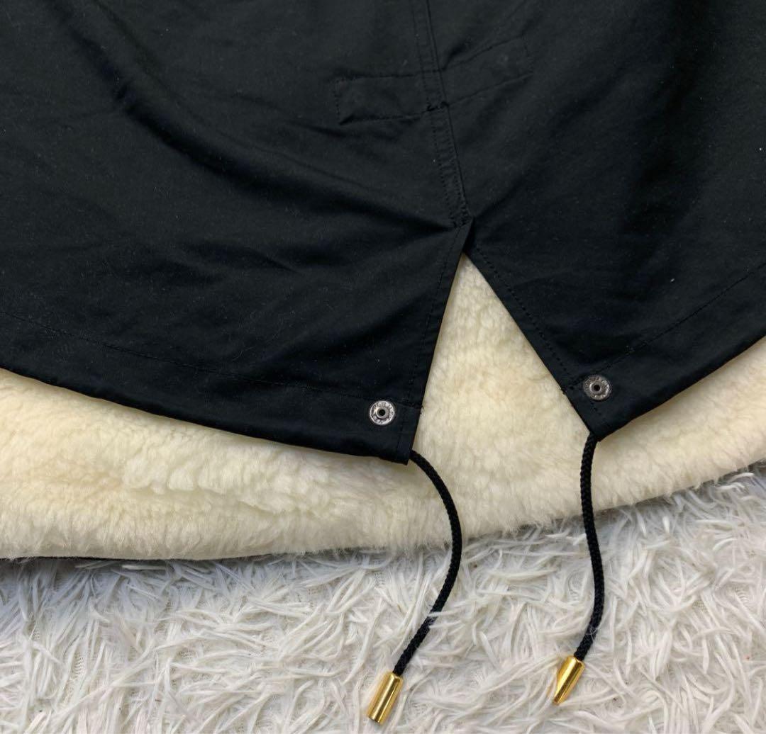 THE RERACS ボア付き ショートモッズコート ベスト ライナー ブラック