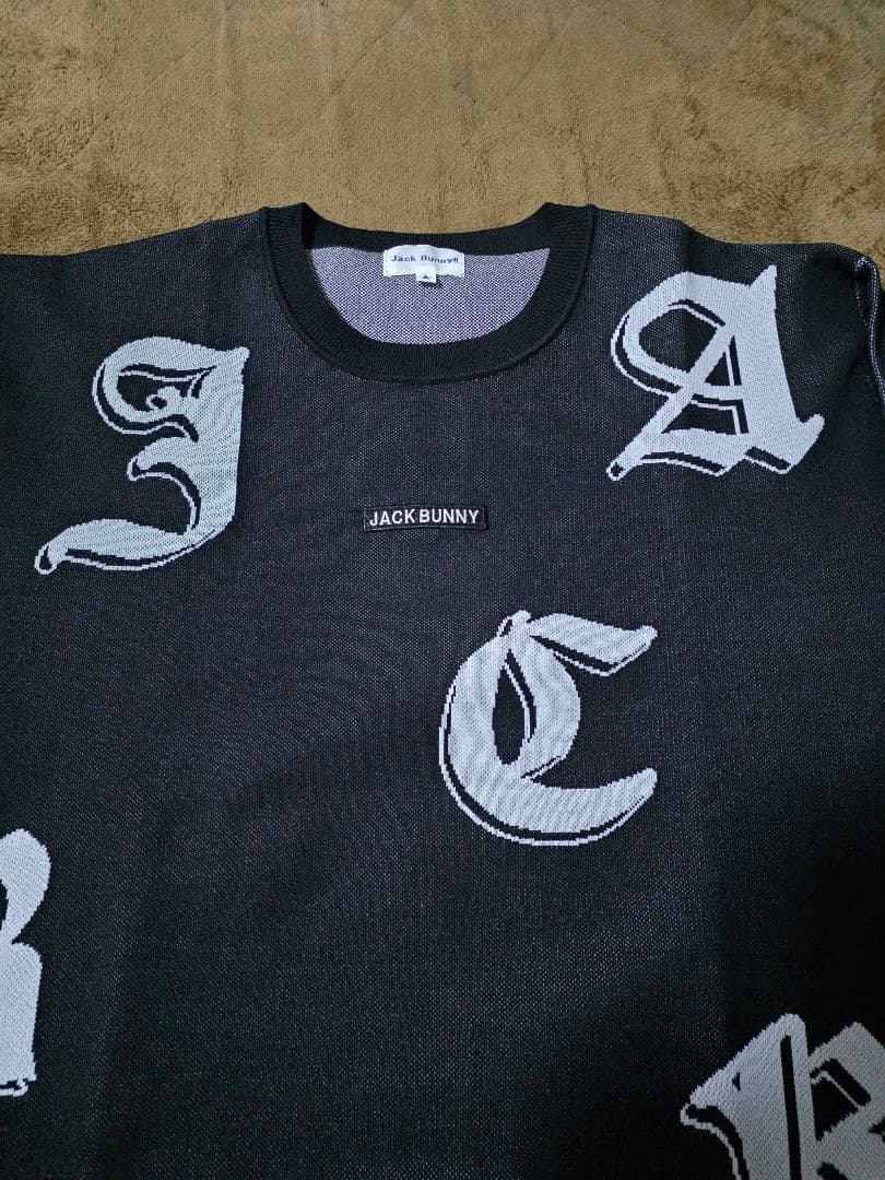 新品JackBunnyジャックバニーメンズクルーネックニットゴルフウェアセーター