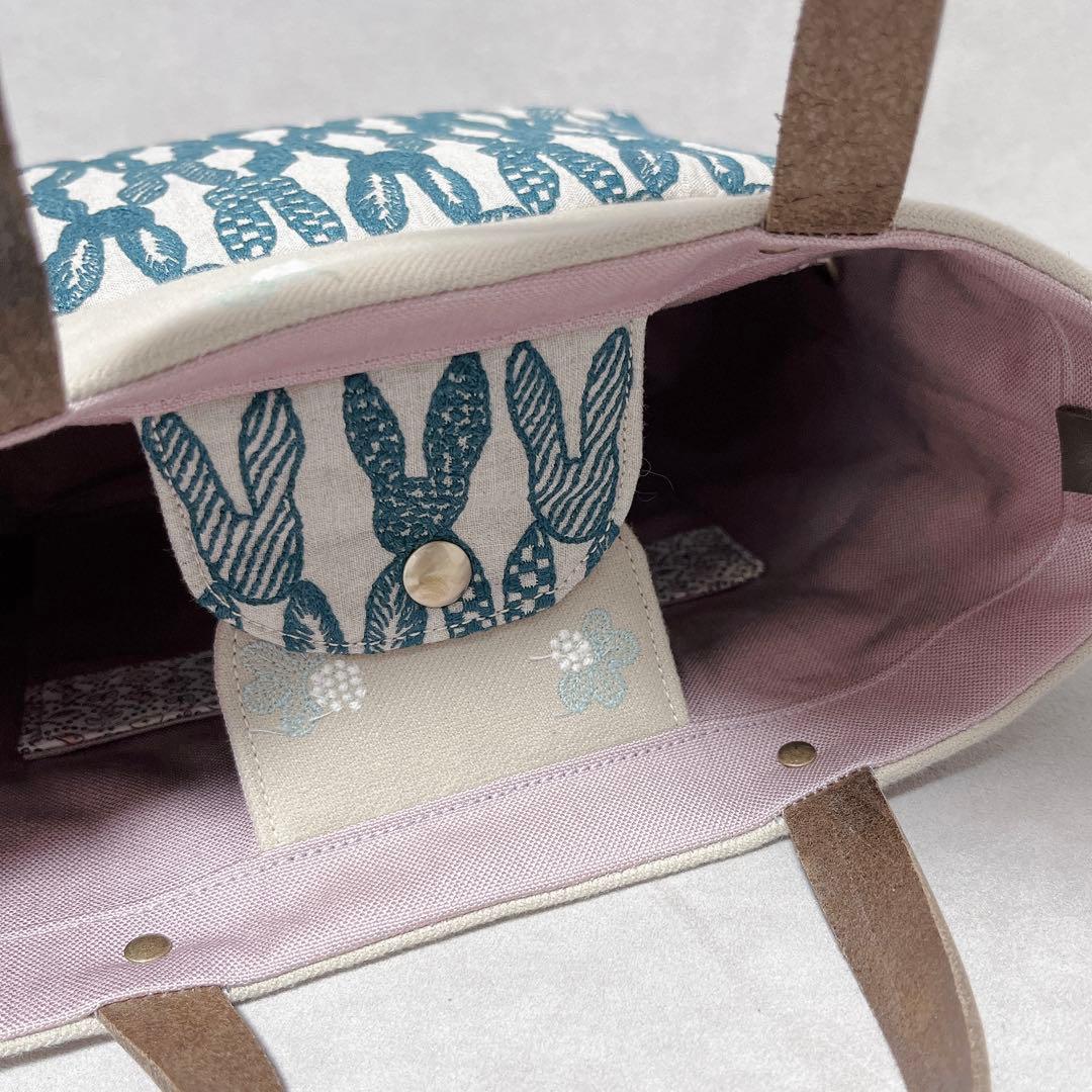 ハンドメイド　ミナペルホネン　きりかえトートバッグ⑅︎◡̈︎* Sサイズ