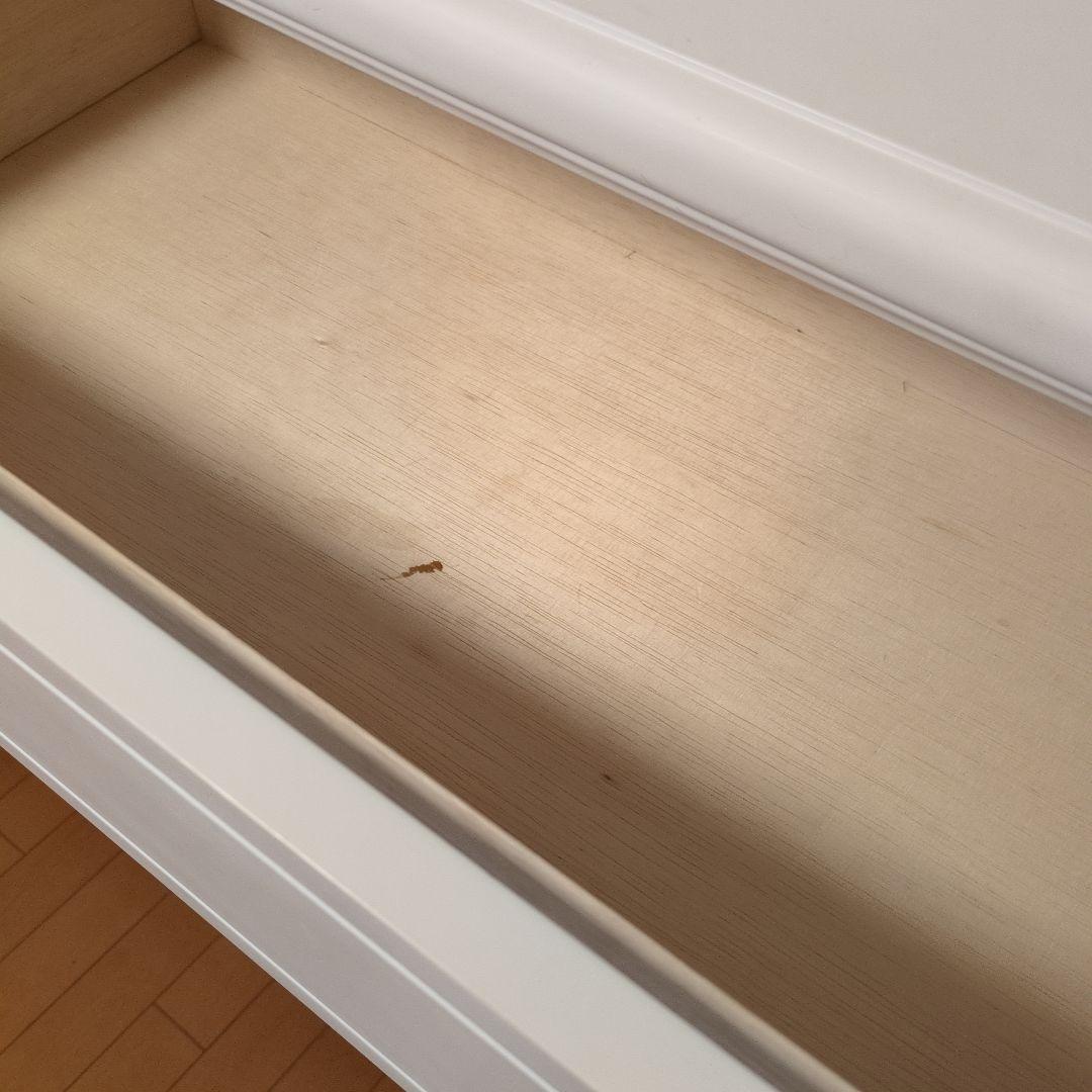 ホワイト木製チェスト 5段 ③