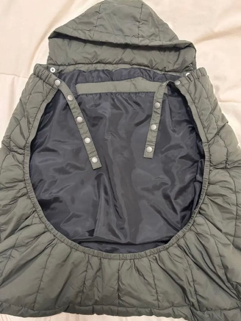 ノースフェイス　ジェルブランケット　カーキ　ダウンケープ